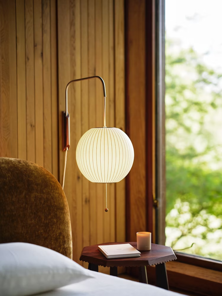 Ball Wall Sconce Swivel LED 15.7 in Chrome Walnut Indoor Lighting Adjustable Plug Cord | Thomler