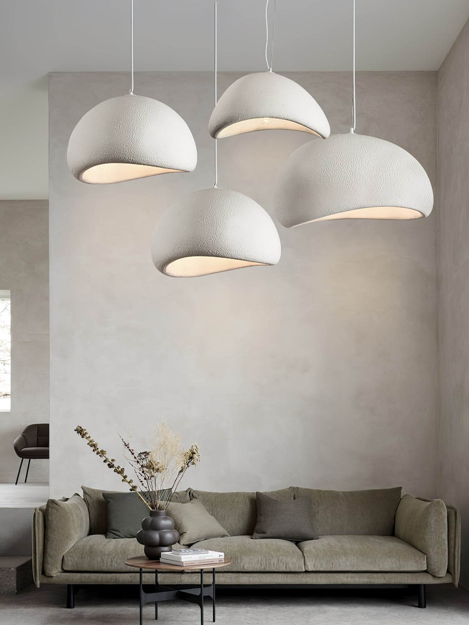 Khmara Pendant Light LED 11.8 in Grey Indoor Ceiling Lamp Adjustable Hanging | Thomler