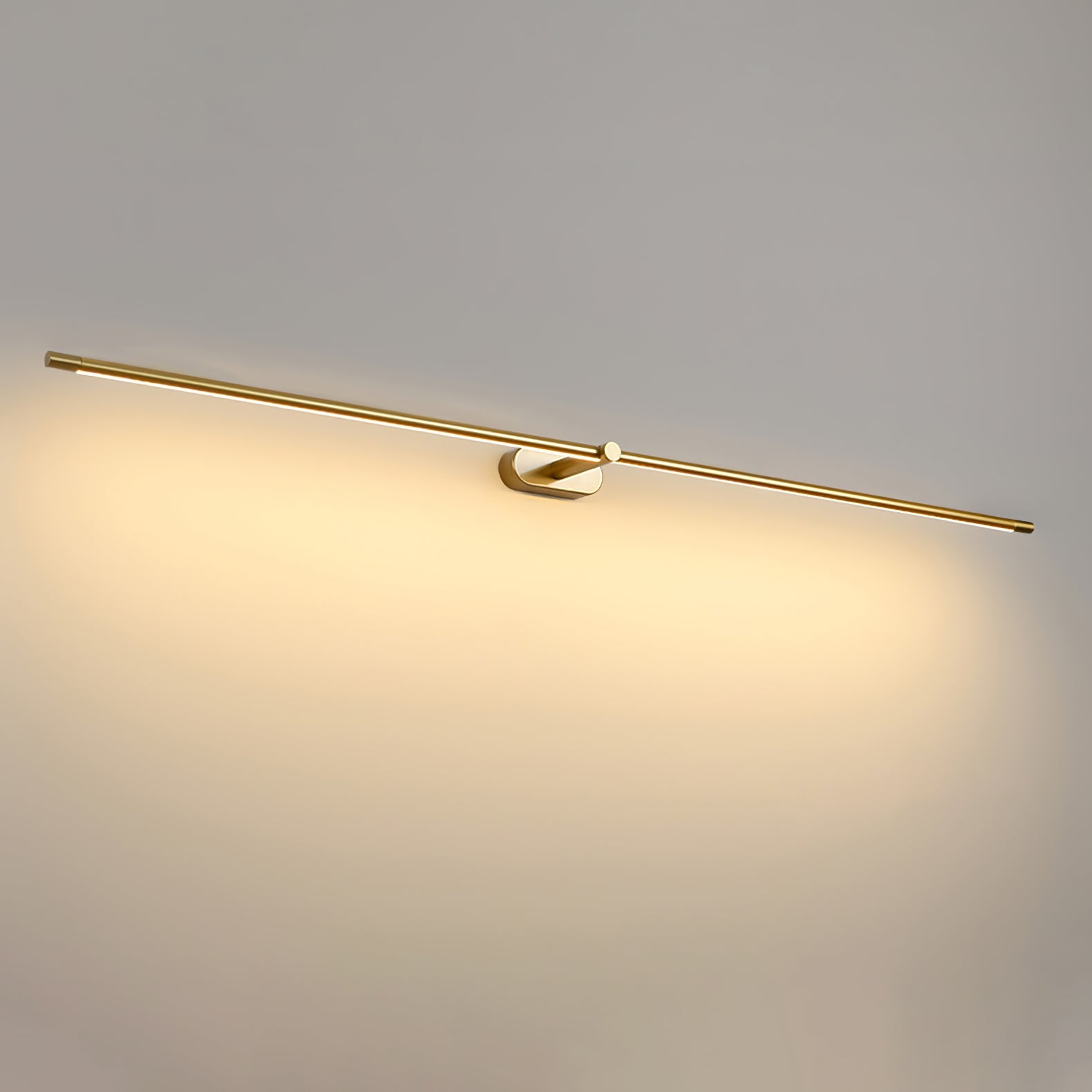 Contemporary Metal Vanity Light Integrated LED 27 in Black Bathroom Wall Lamp Warm Lighting | Thomler